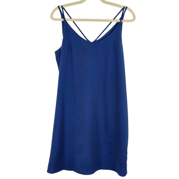 Eliane Rose Dresses & Skirts - M Eliane Rose Blue Strappy Slip Dress NWT Womens Size 8 Casual Mini Flowy VNeck